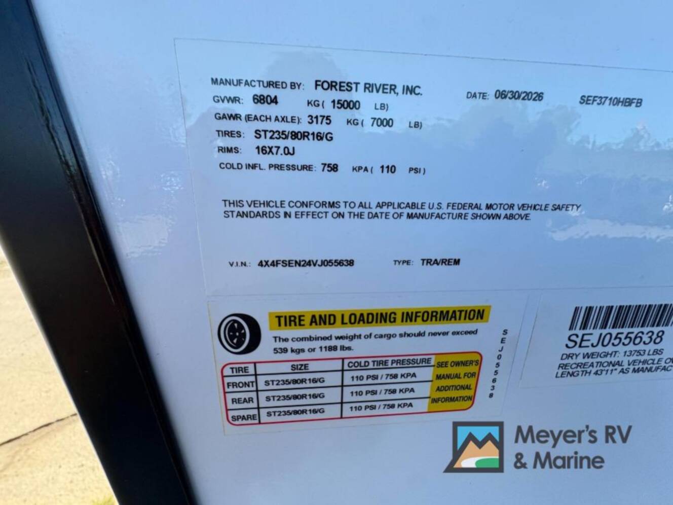 A photo of this 2027 Forest River Rv Sierra 3710HBFB
