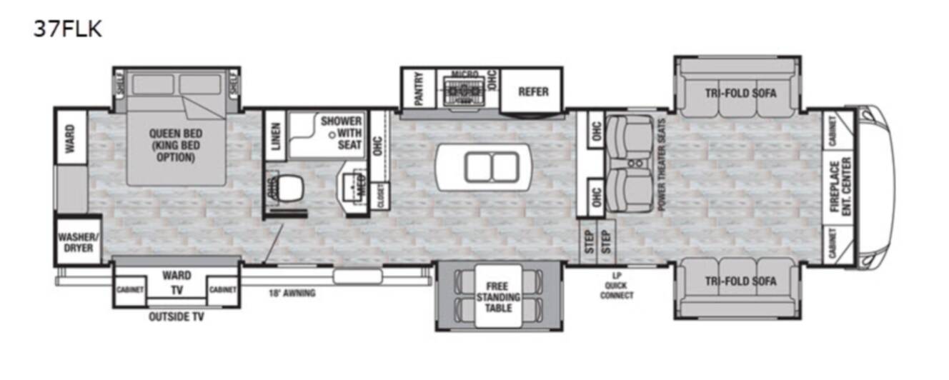 A photo of this 2019 Forest River Rv Cedar Creek Silverback 37FLK
