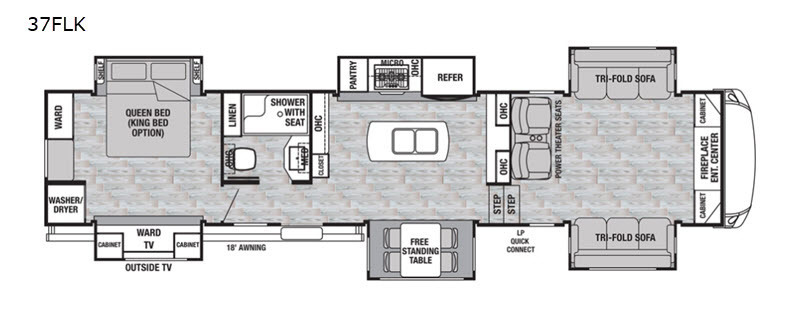 A photo of this 2019 Forest River Rv Cedar Creek Silverback 37FLK