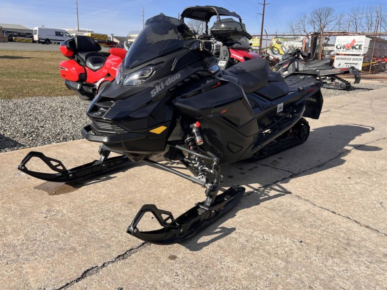 A photo of this 2025 Ski-Doo Renegade® X-RS® 900 ACE Turbo R Ice R. XT 1.5 Std_7.2