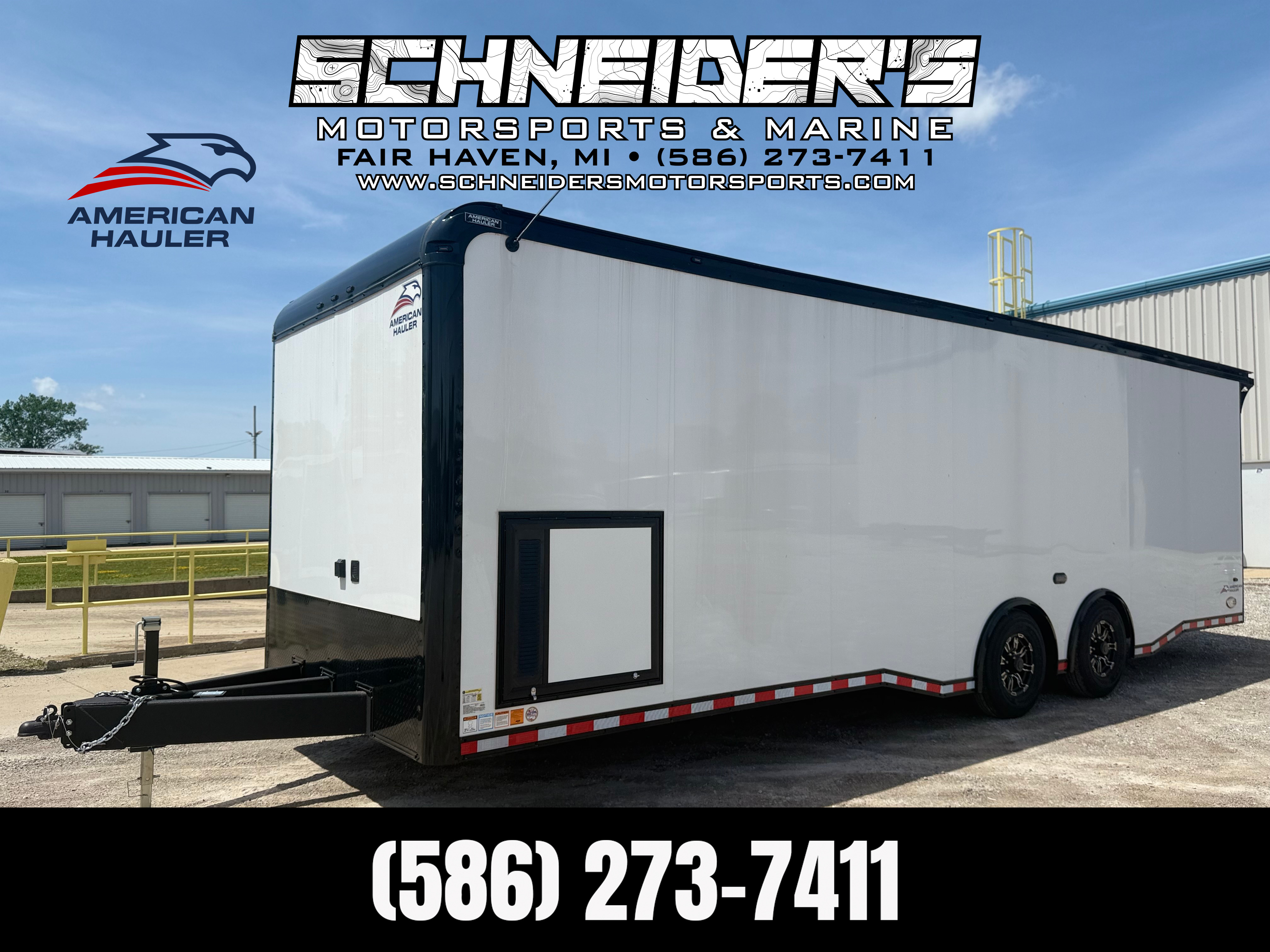 2026 American Hauler 8.5x28 Silver Hawk Tandem Axle Enclosed Race Car Hauler in fair haven MI
