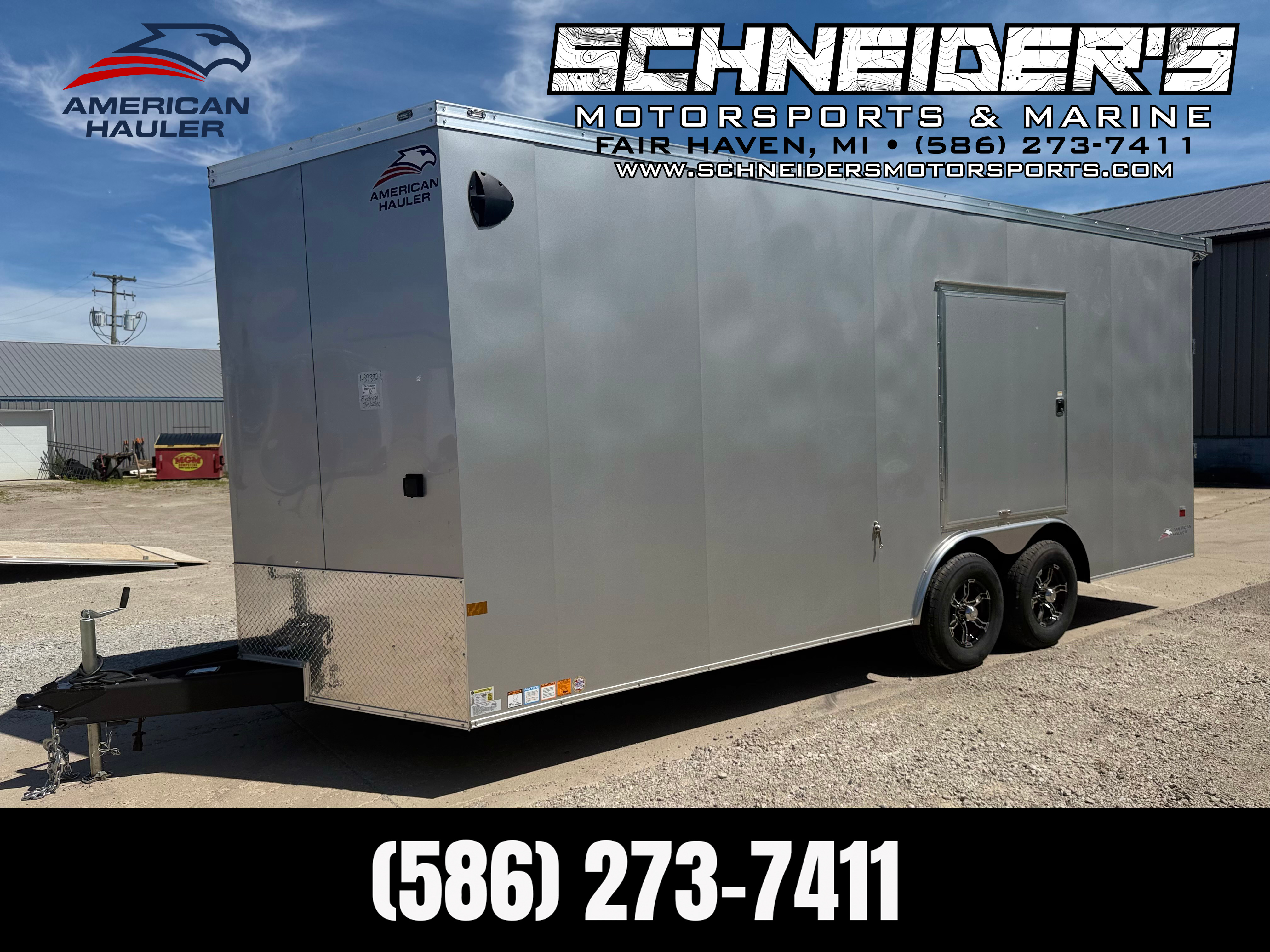 2026 American Hauler 8.5x20 Mach Pre-Packaged Enclosed Race Car Hauler Trail in fair haven MI