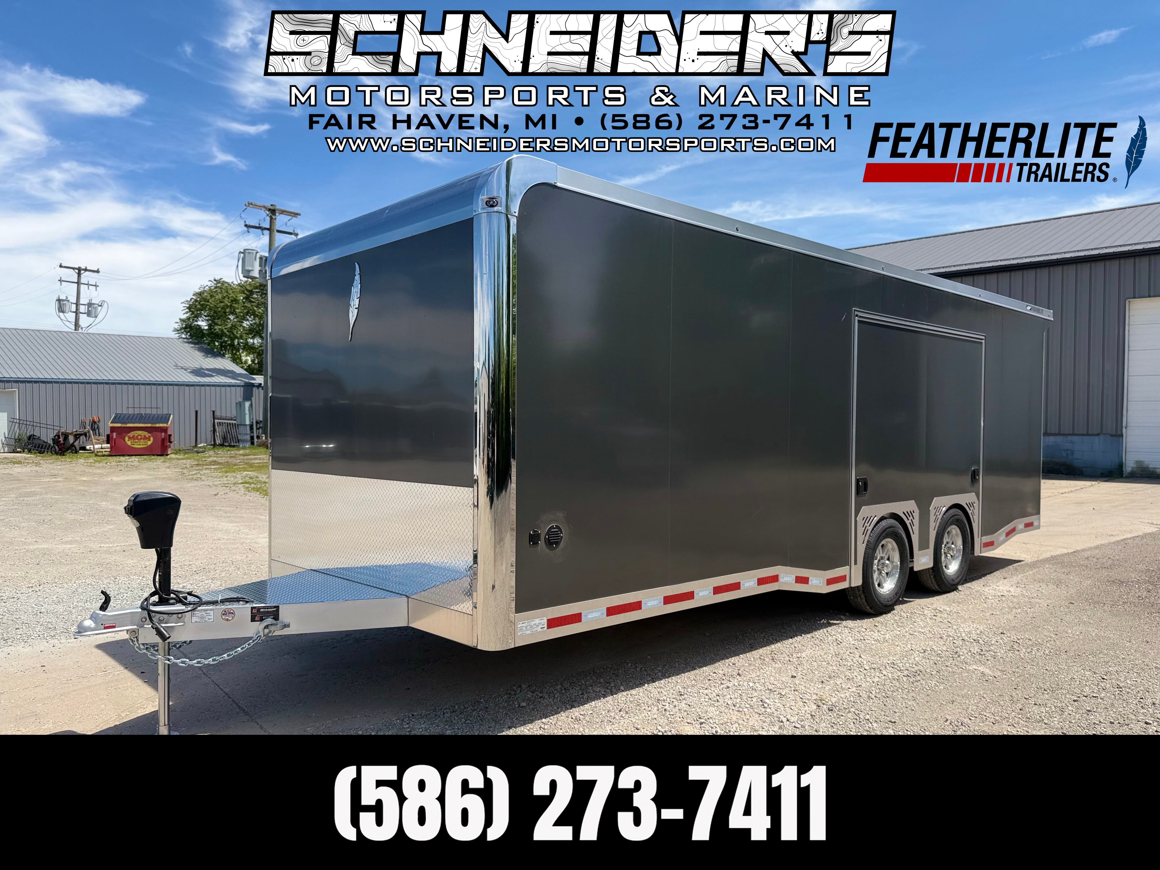 2026 Featherlite 8.5x24 Premium All Aluminum Enclosed Car Hauler Trailer in fair haven MI