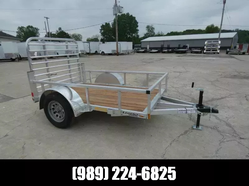 2026 Legend Trailers Open Deluxe Single Axle 5' x 8' Aluminum Utility Traile in Saint Johns, MI
