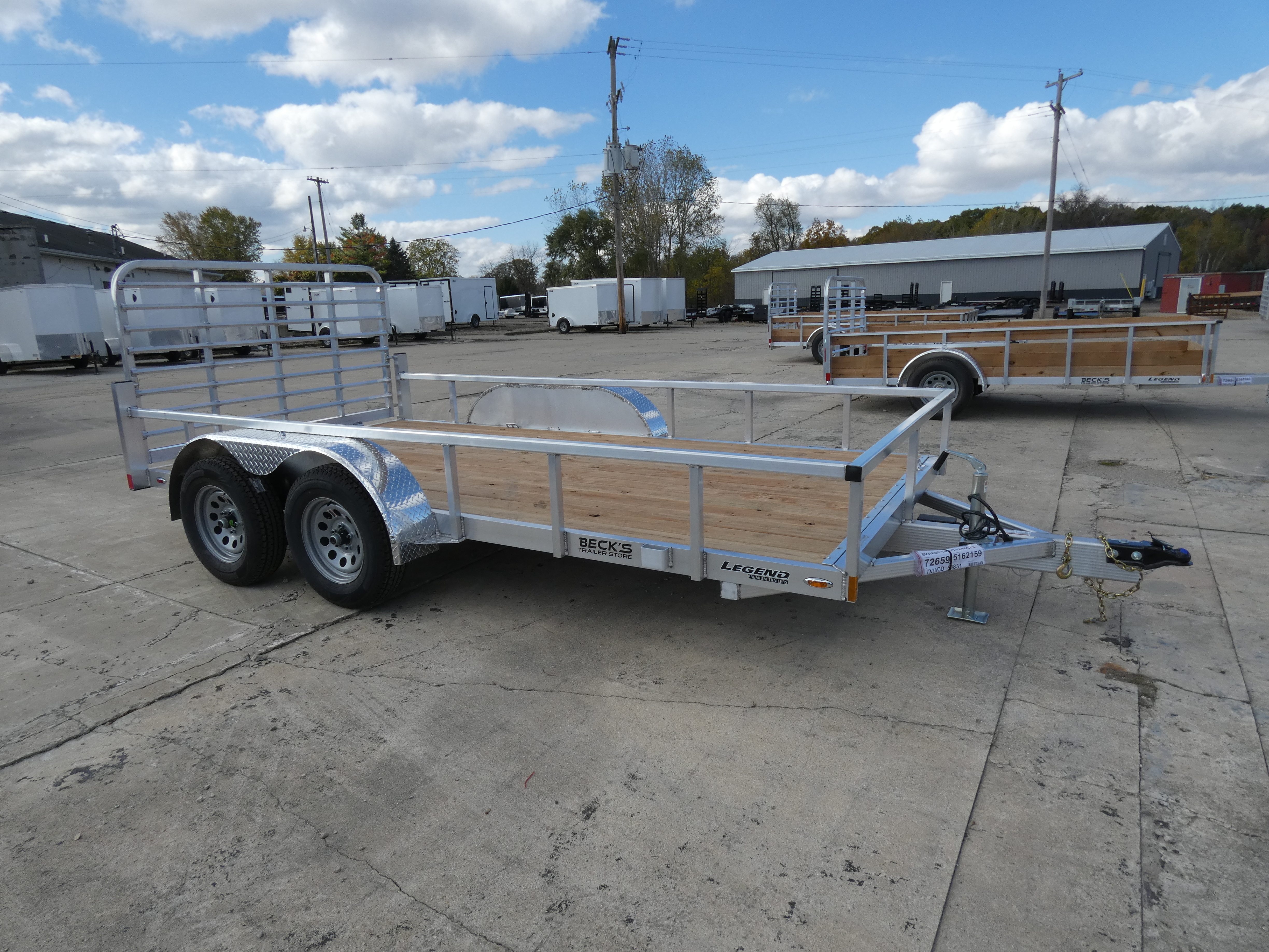 2026 Legend Trailers Open Deluxe Tandem Axle 7' x 14' Aluminum Utility Trail in Saint Johns, MI