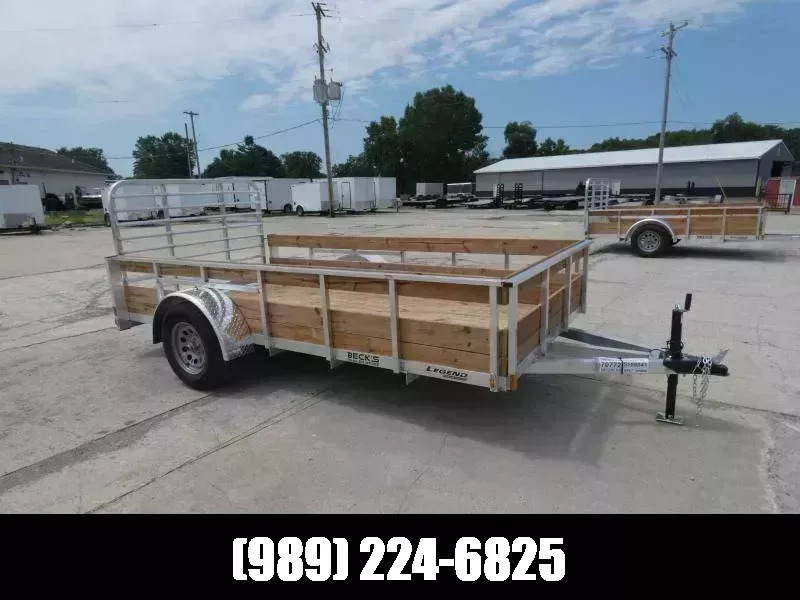 2026 Legend Trailers High Side Single Axle 6' x 12' Aluminum Open Utility Tr in Saint Johns, MI