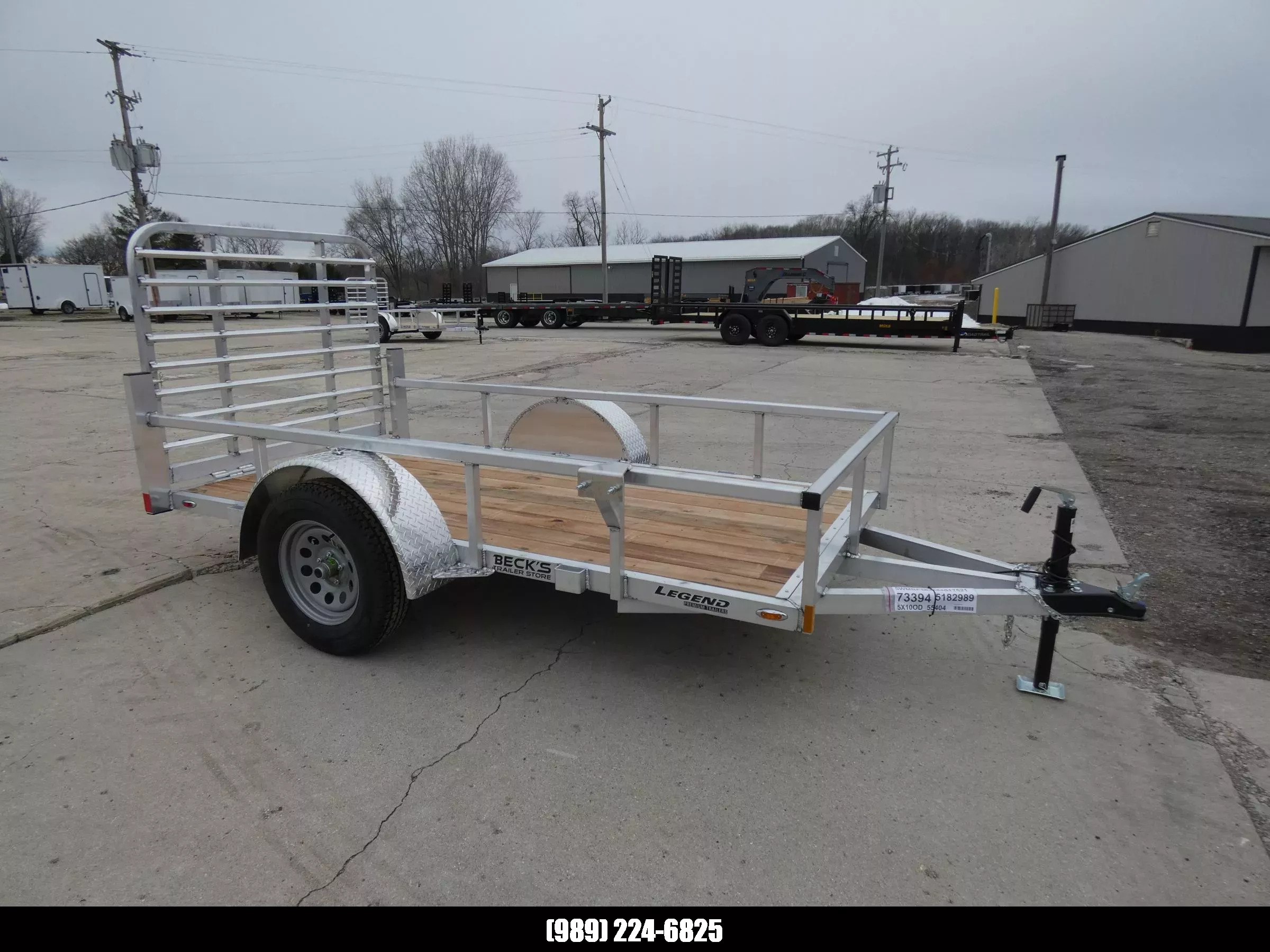 2026 Legend Trailers Open Deluxe Single Axle 5' x 10' Aluminum Utility Trail in Saint Johns, MI