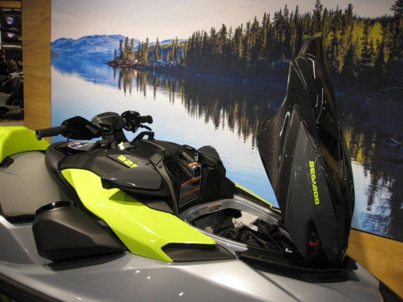A photo of this 2025 Sea-Doo RXP-X 325 Tech, BRP Premium A, iBR Ice Metal / Manta