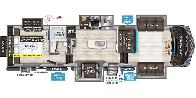 2019 Grand Design MOMENTUM 376THS Fifth Wheel Toy Hauler RV