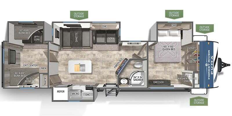 2027 Forest River PUMA 32BHFS in conroe TX