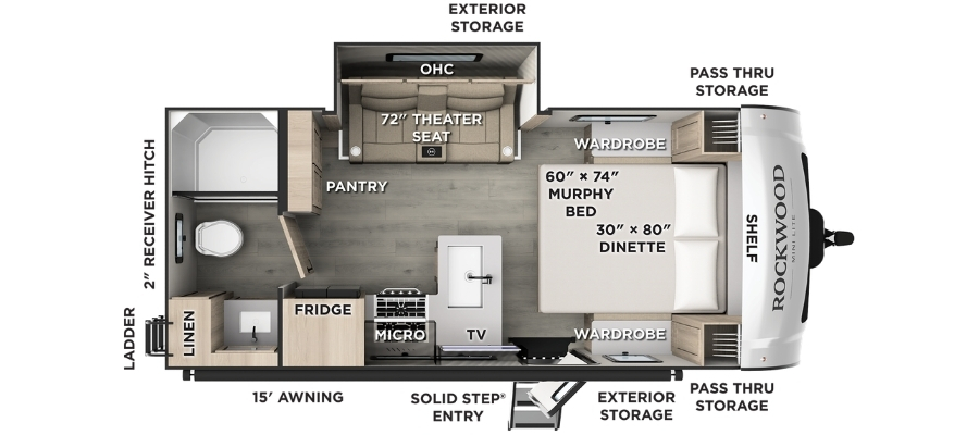 2027 Forest River Rockwood Mini Lite 2108RB in lakeview OH