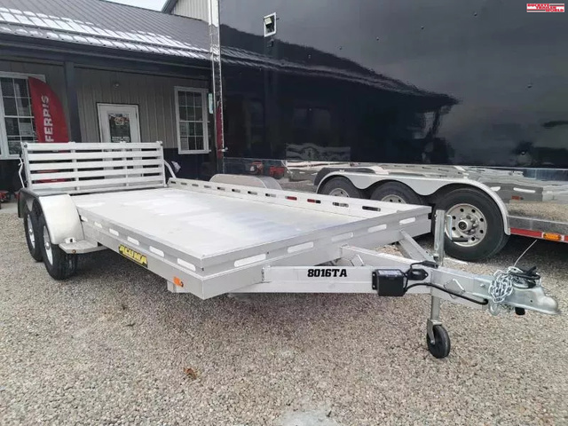 2027 ALUMA 80"X16' Tandem Brake Axle with Bi-fold Tailgate Ut in Frankfort, OH