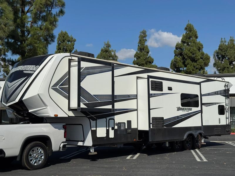 2020 Grand Design Momentum M-Class FW 395M Fifth Wheel Toy Hauler RV