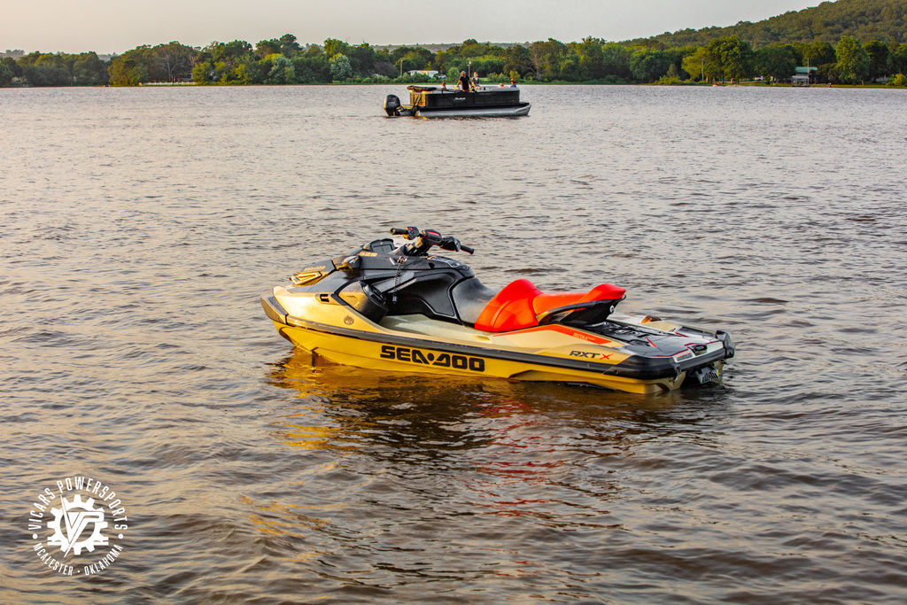 2025 Sea-Doo RXT-X 325 Metallic Tan / Lava Red Premium X 325 in Mcalester, OK