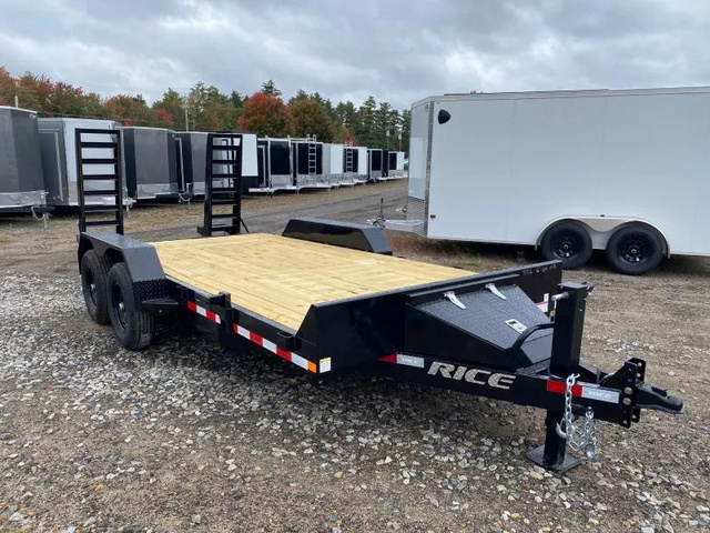 2026 RICE 7X16 Powder Coated 10K Equipment Trailer W/Stand-U in Loudon, NH