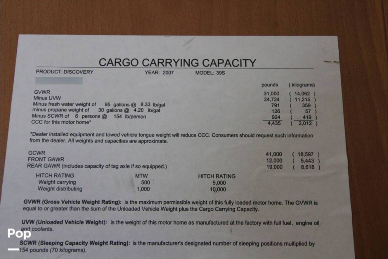 A photo of this 2007 Fleetwood Discovery 39S