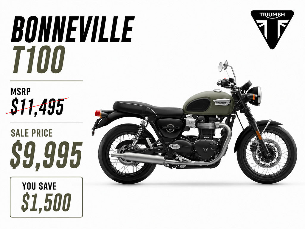 2026 Triumph Bonneville T100 Stone grey BASE in Pompano Beach, FL