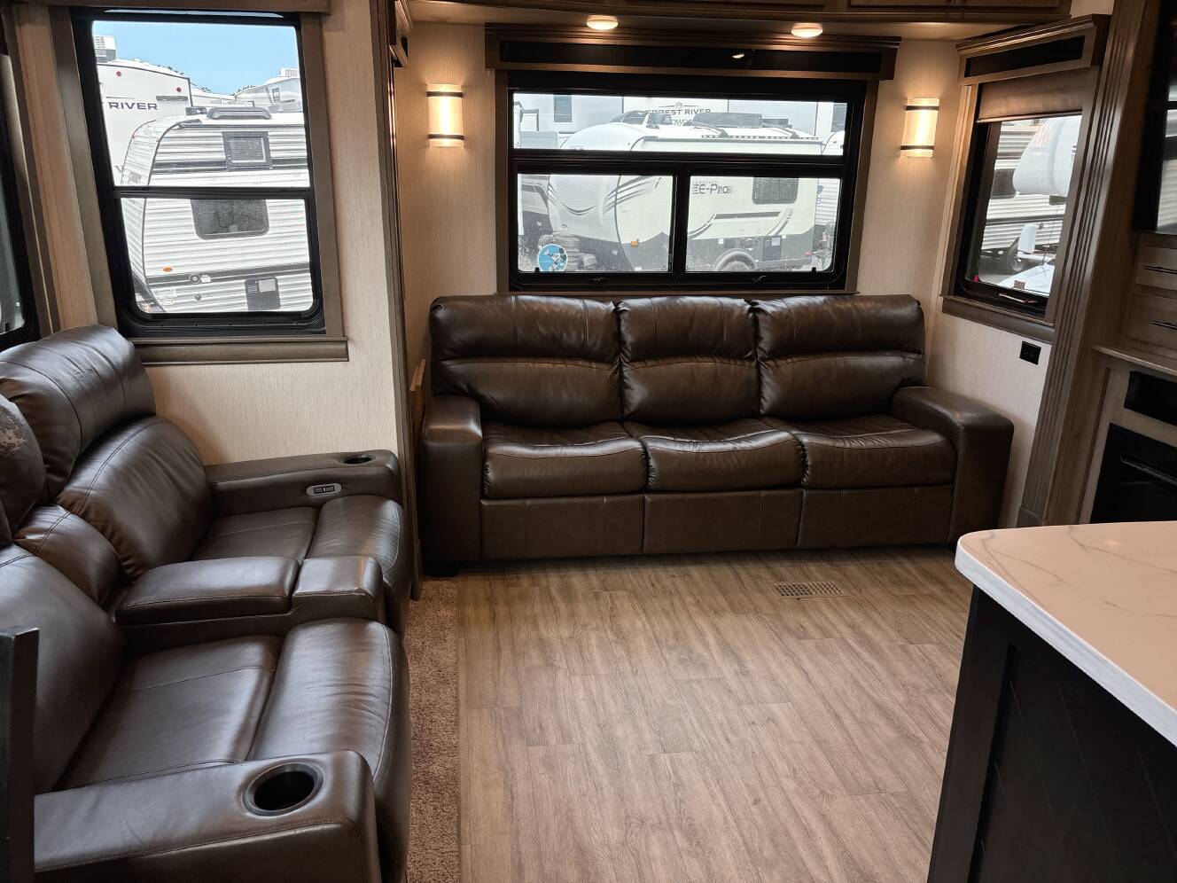 A photo of this 2021 Forest River RIVERSTONE RESERVE 3410PMK