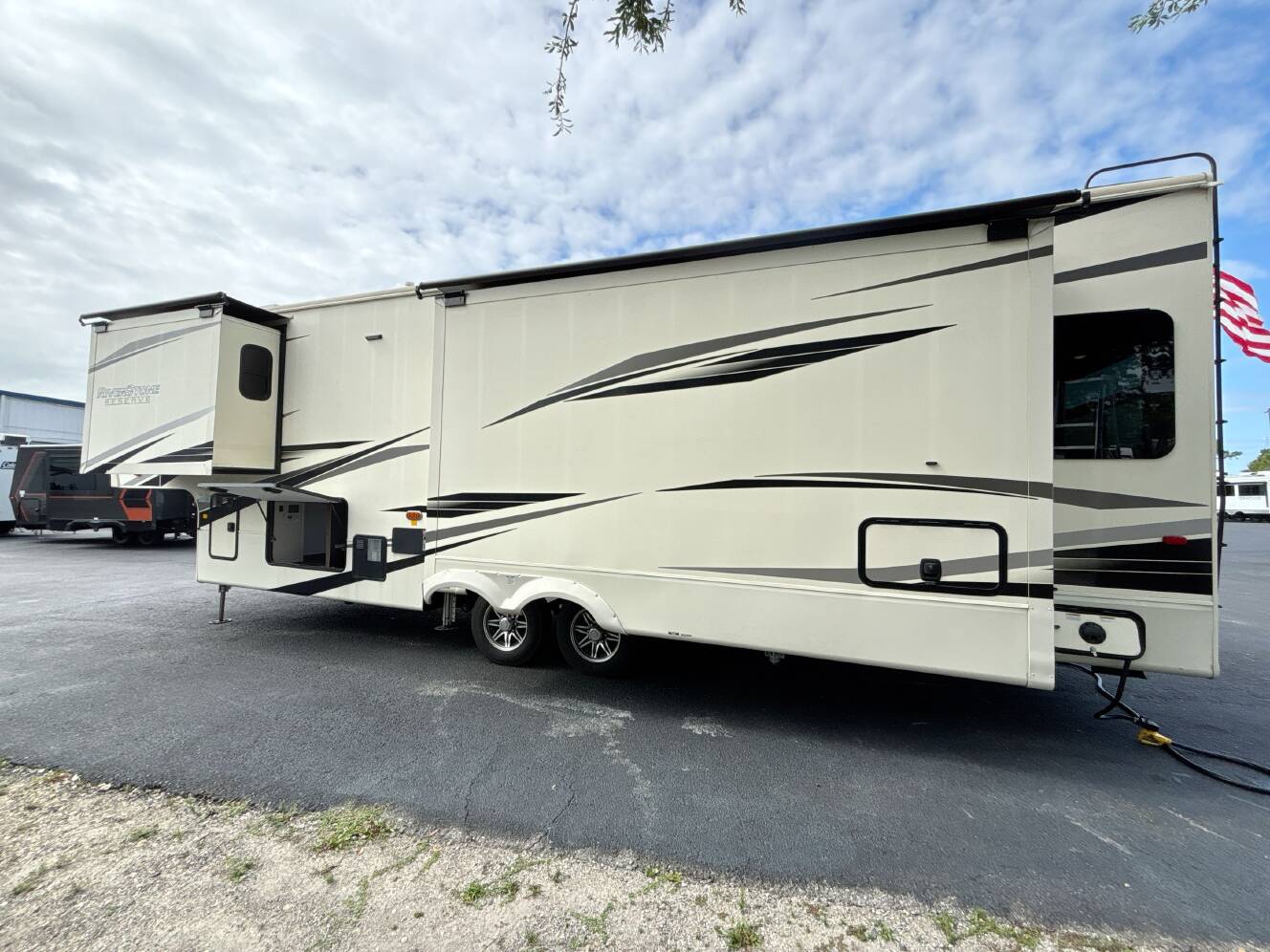 A photo of this 2021 Forest River RIVERSTONE RESERVE 3410PMK