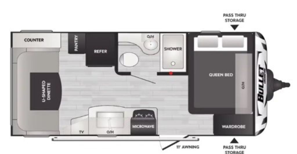 A photo of this 2024 Keystone Rv Bullet Crossfire Single 1900RD
