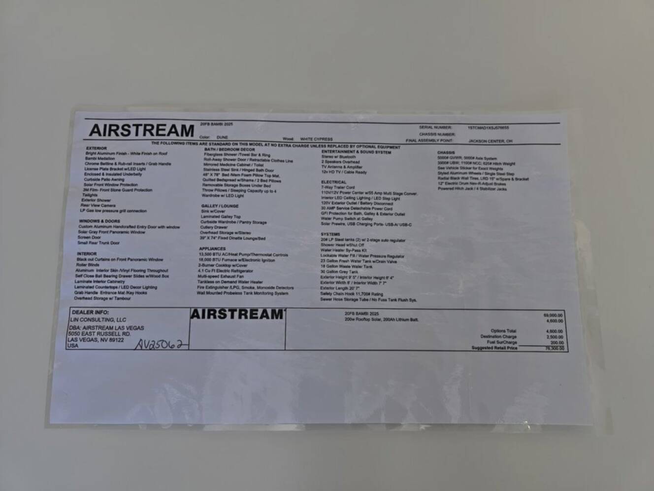 A photo of this 2025 Airstream Bambi ® 20FB