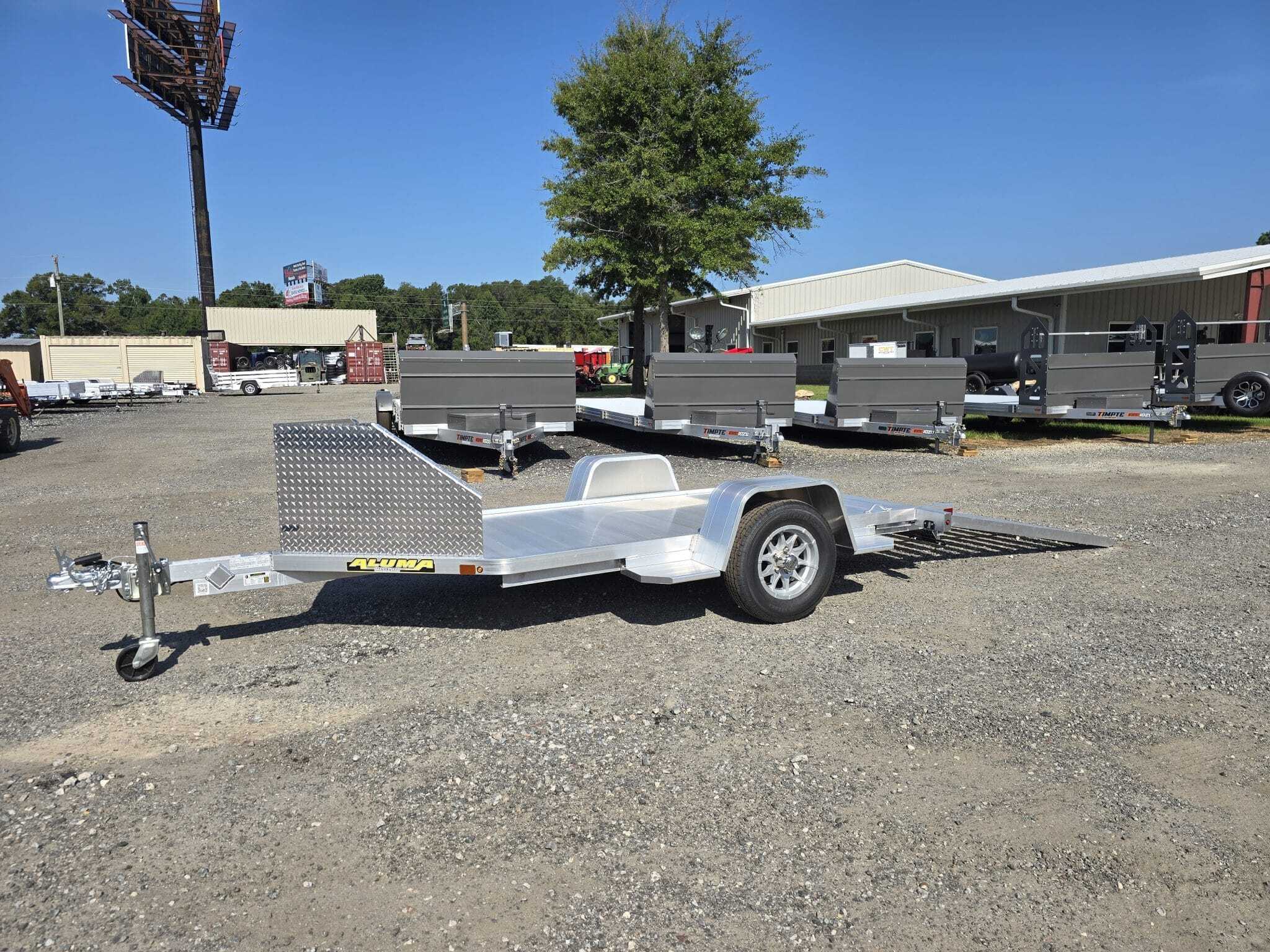 2027 Aluma 4'6"x10' MC10 single bike motorcycle Aluminum trailer in Byron, GA