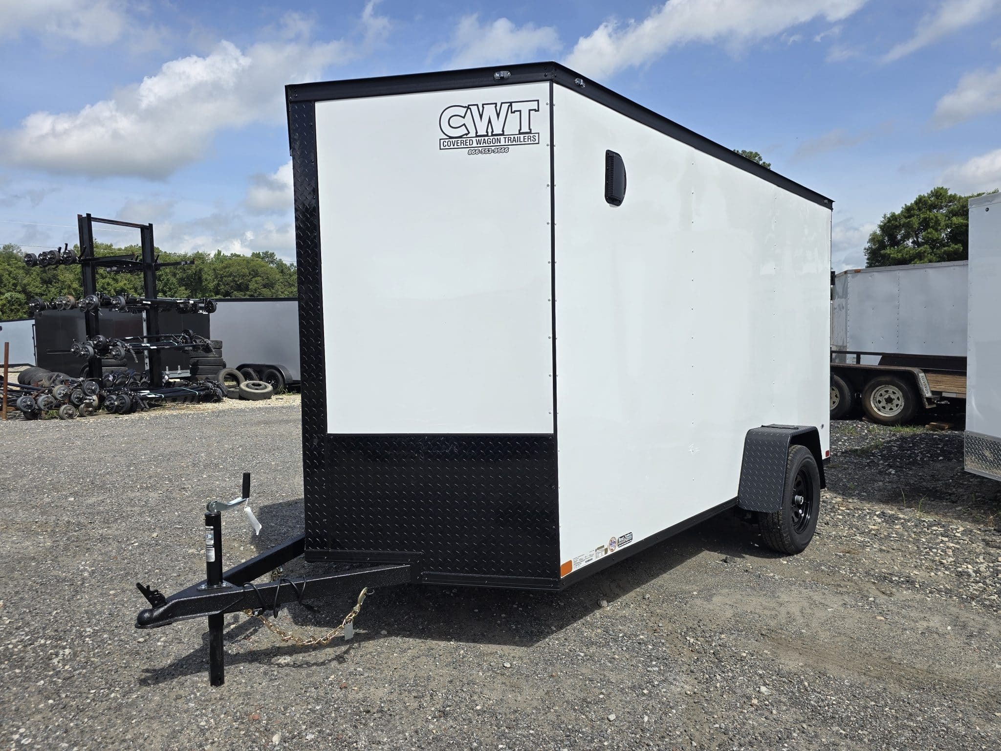 2027 Covered Wagon Trailers 6x12 enclosed Trailer White Blackout in Byron, GA