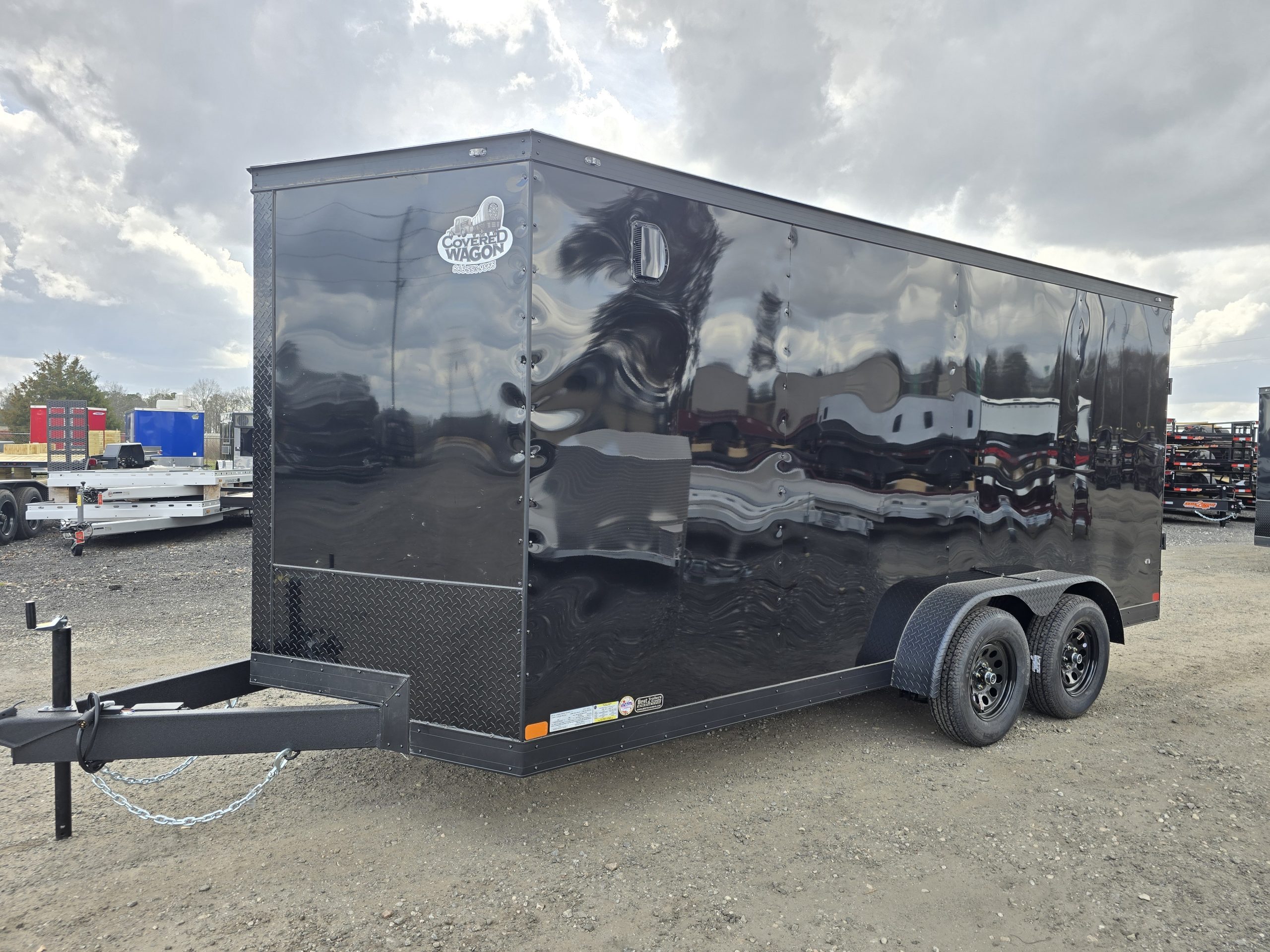 2026 Covered Wagon Trailers 7x16' blackout enclosed trailer w extra wide doors in Byron, GA