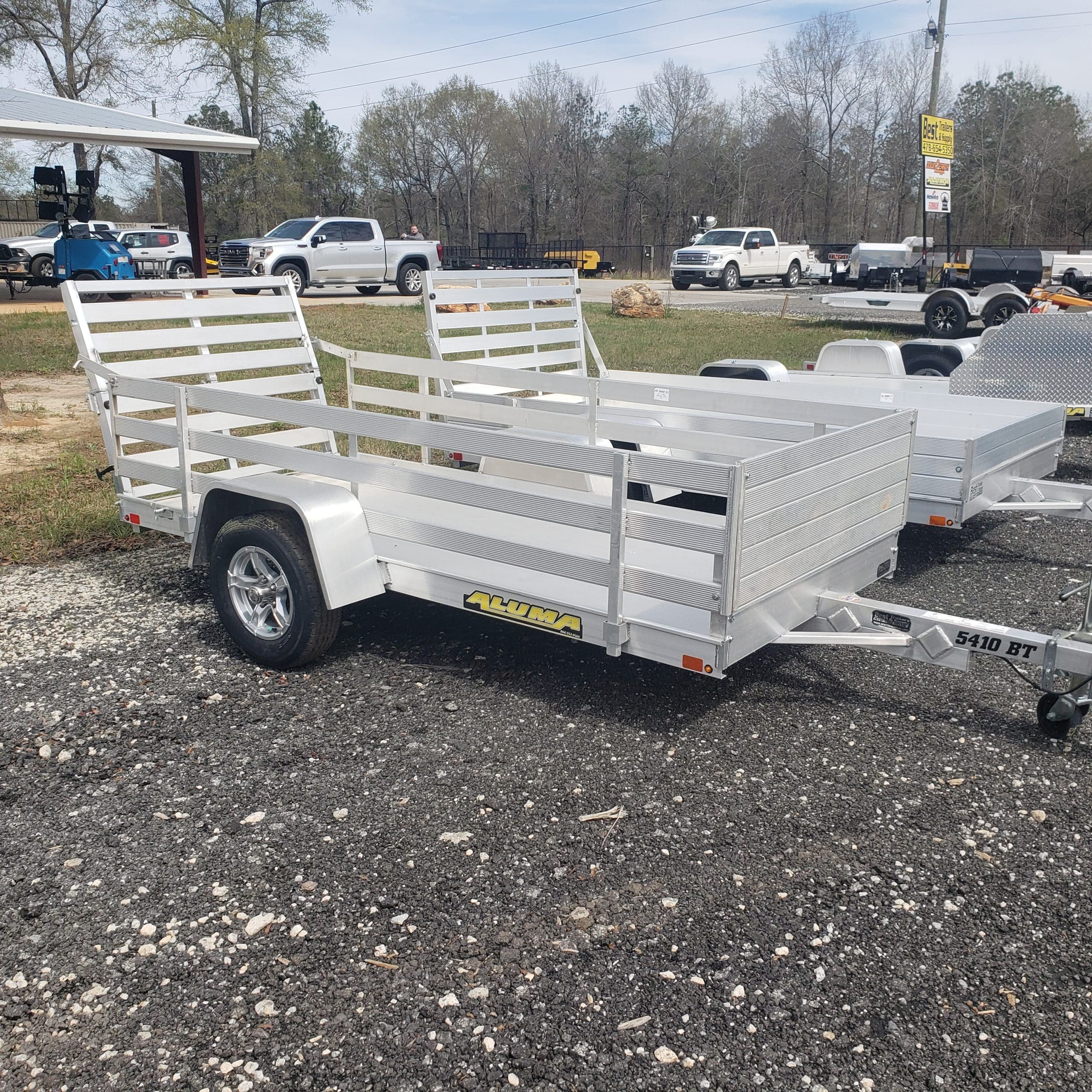 2027 Aluma 54x10ft aluminum trailer atv utv motor cycle in Byron, GA