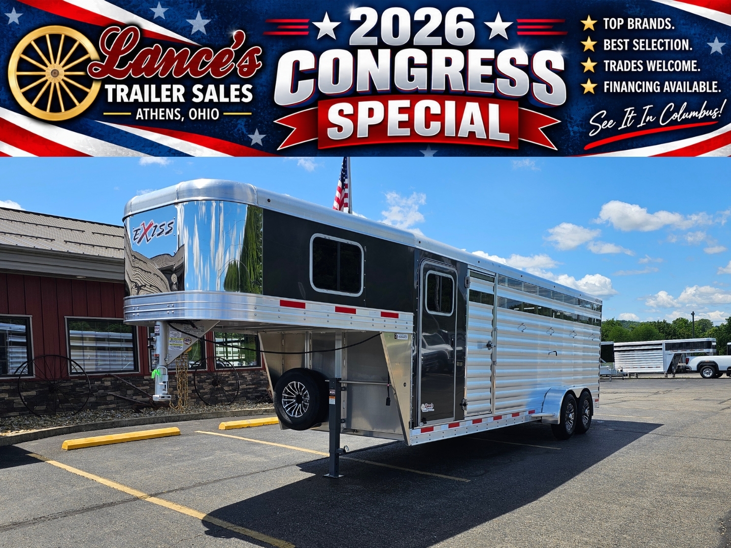 2026 Exiss 24' Stock Combo Livestock Trailer in Athens, OH