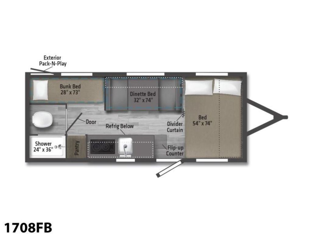 2022 Winnebago Micro Minnie 1708FB in albemarle NC