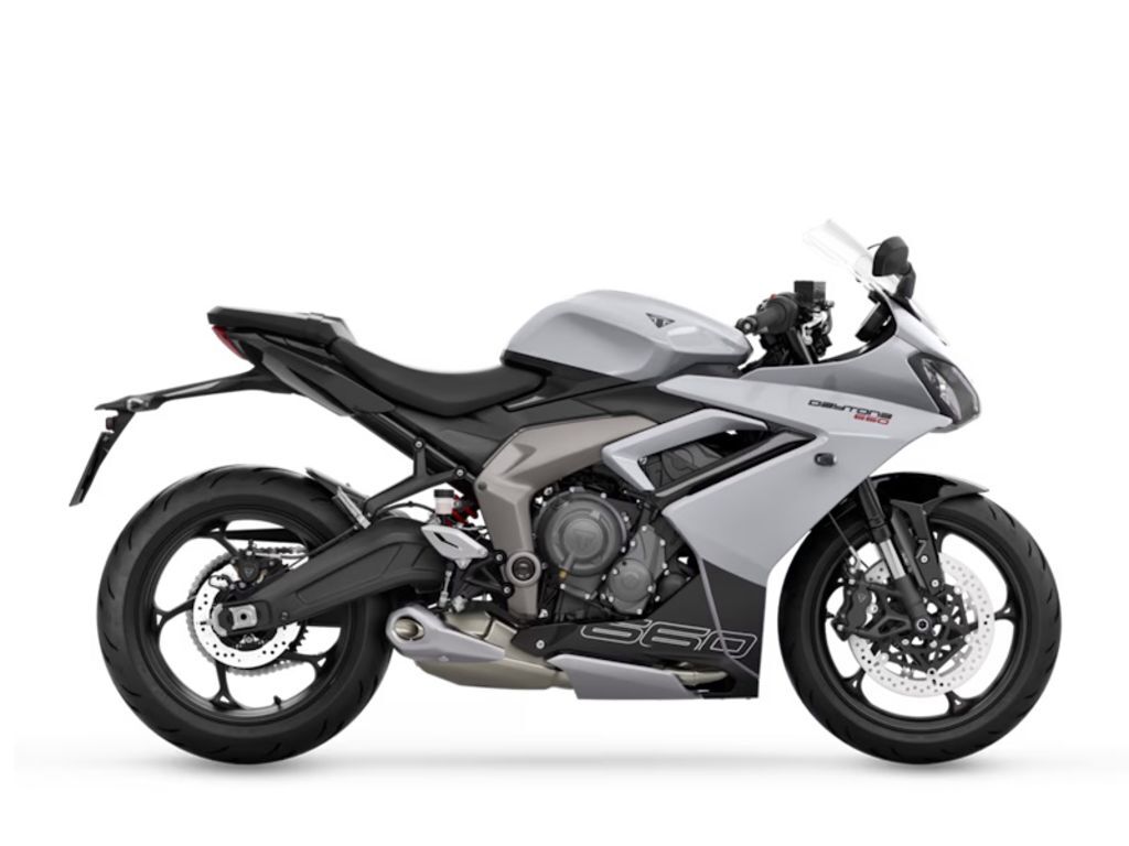 2025 Triumph Daytona 660 Snowdonia White/Sapphire Black 660 in Rapid City, SD