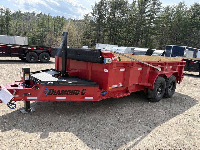 2026 DIAMOND C 7X14 15K Powder Coated Dump Trailer W/24 High Sid in Turner, ME