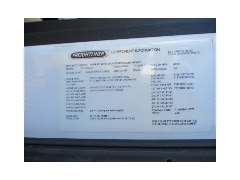 2020 FREIGHTLINER CASCADIA 126