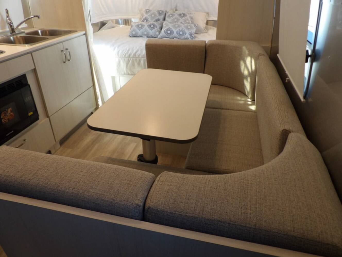 A photo of this 2025 Airstream Bambi 22FB