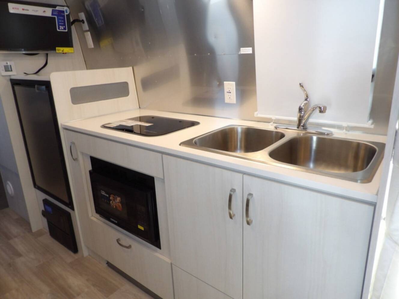 A photo of this 2025 Airstream Bambi 22FB