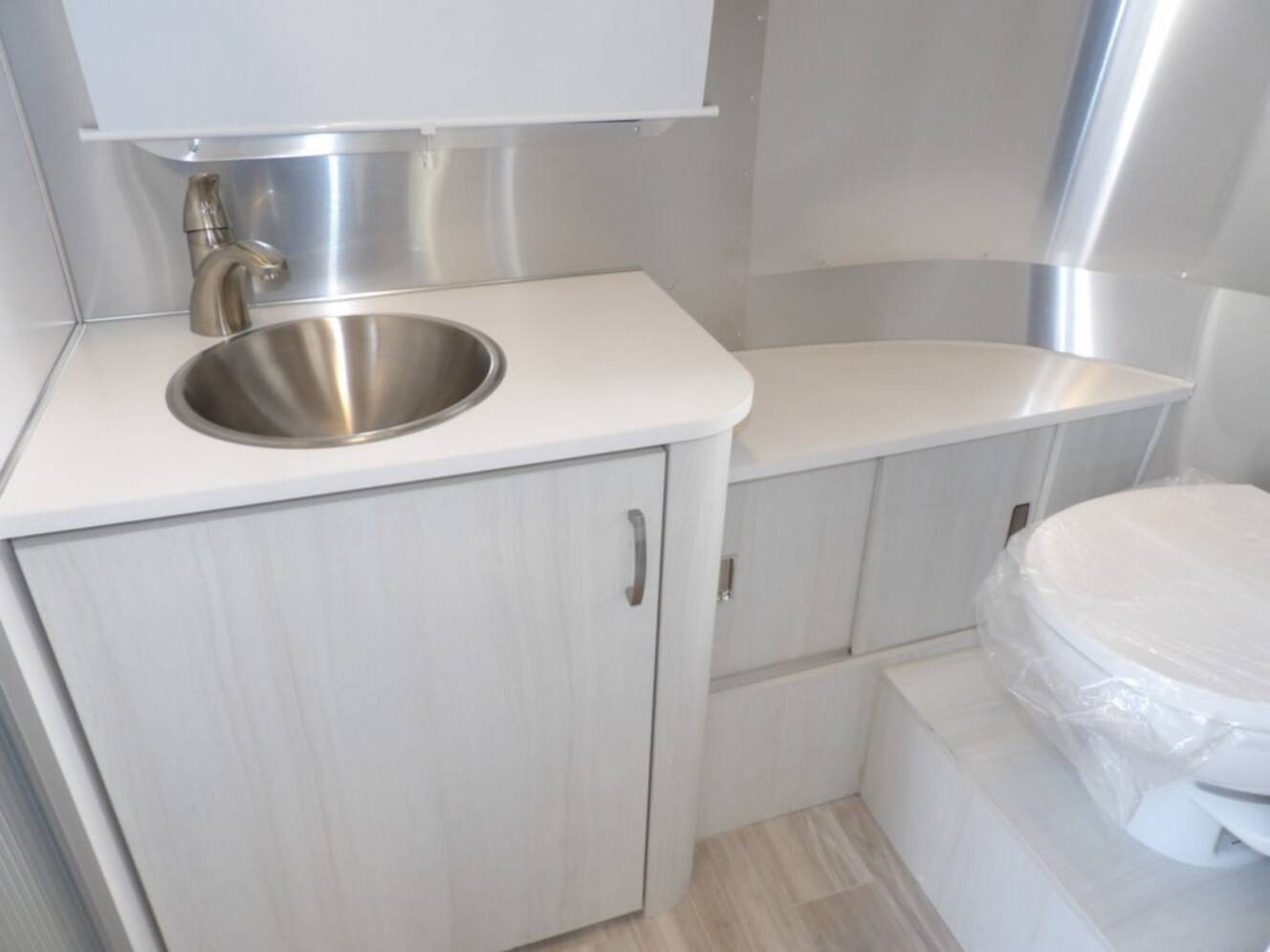 A photo of this 2025 Airstream Bambi 22FB