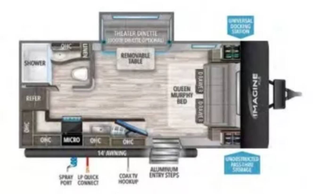 A photo of this 2022 Grand Design Imagine Xls 17MKE