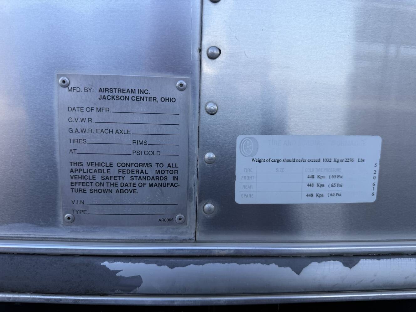 A photo of this 2007 Airstream CLASSIC 27