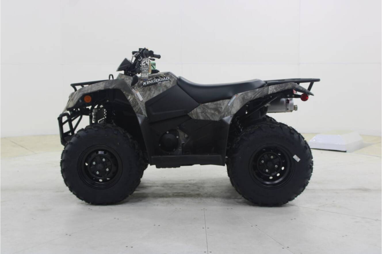 A photo of this 2025 Suzuki KingQuad 400ASi Camo