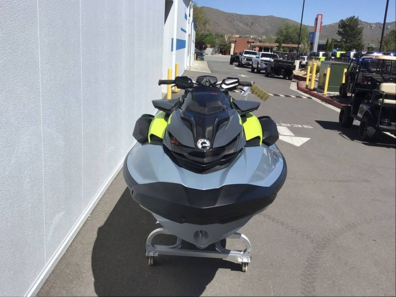 A photo of this 2026 Sea-Doo RXP-X 325 Tech, BRP Premium A, iBR Ice Metal / Manta