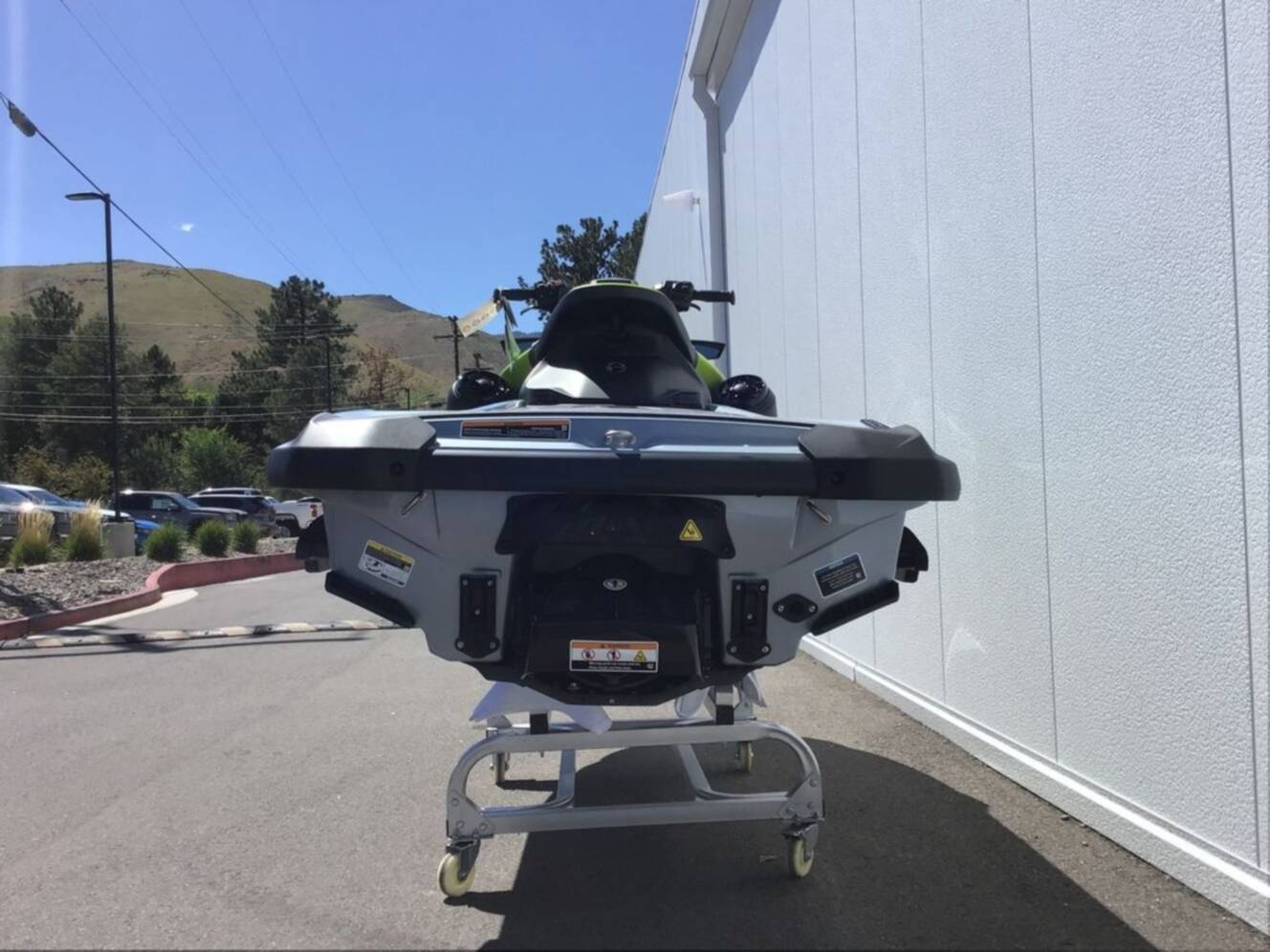 A photo of this 2026 Sea-Doo RXP-X 325 Tech, BRP Premium A, iBR Ice Metal / Manta