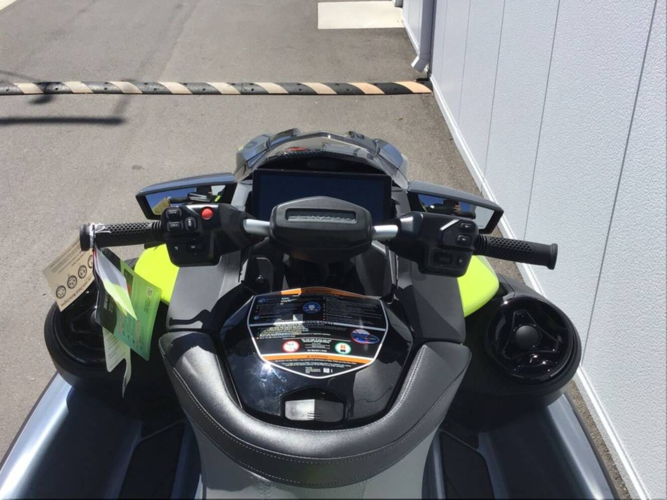 A photo of this 2026 Sea-Doo RXP-X 325 Tech, BRP Premium A, iBR Ice Metal / Manta