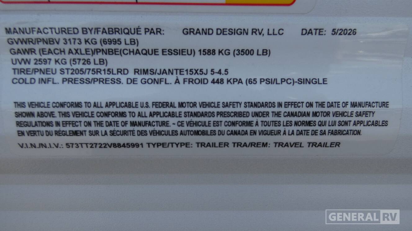 A photo of this 2027 Grand Design TRANSCEND-X 23BHX