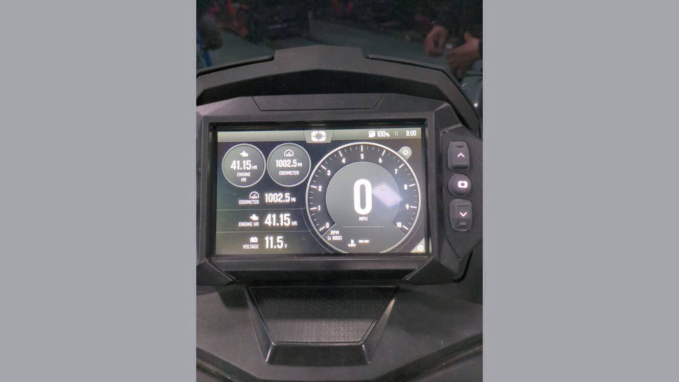 A photo of this 2025 Polaris® 650 Indy XCR 128 Storm Gray / Neon