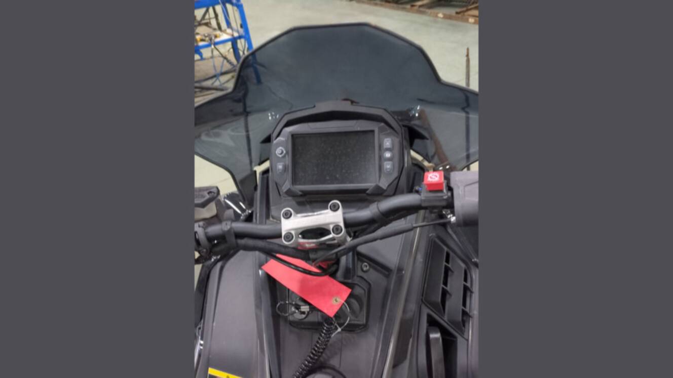 A photo of this 2025 Polaris® 650 Indy XCR 128 Storm Gray / Neon