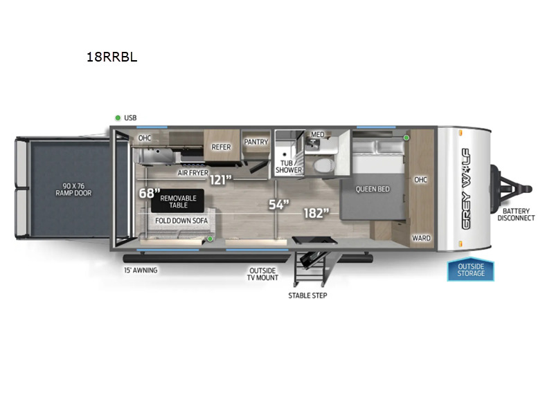 2027 Forest River Rv Cherokee Grey Wolf Black Label 18RRBL in turlock CA