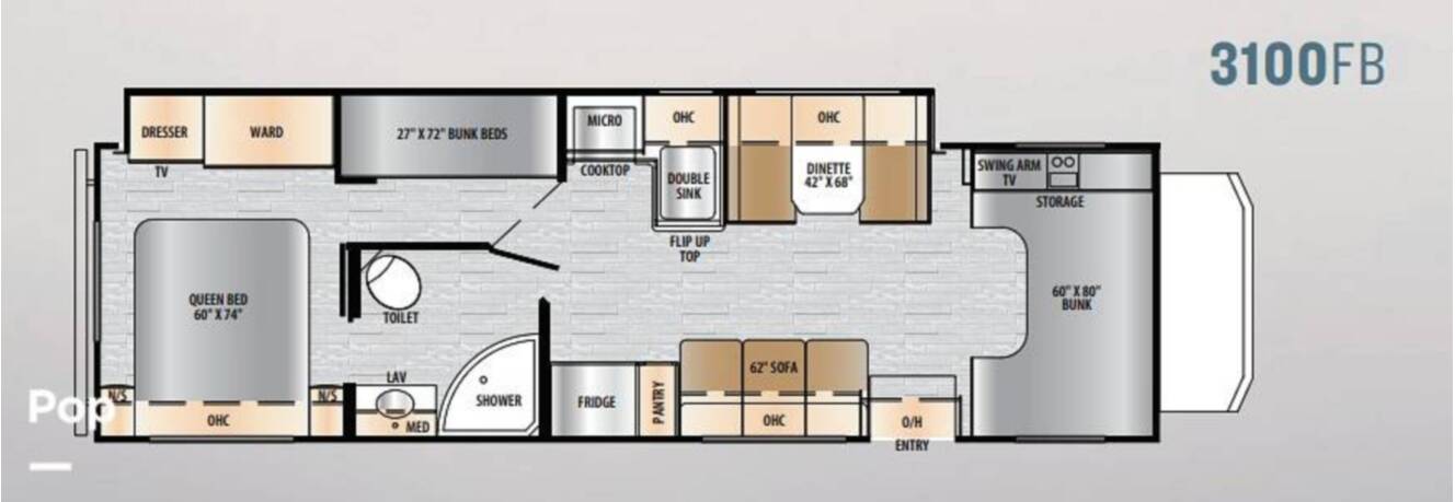 A photo of this 2022 East To West Rv Entrada 3100FB