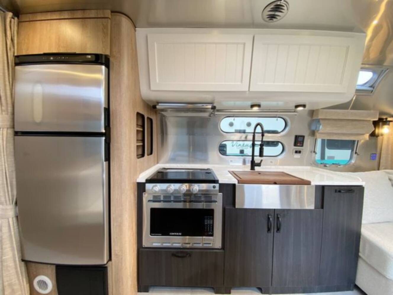 A photo of this 2024 Airstream Pottery Barn 28RBQ