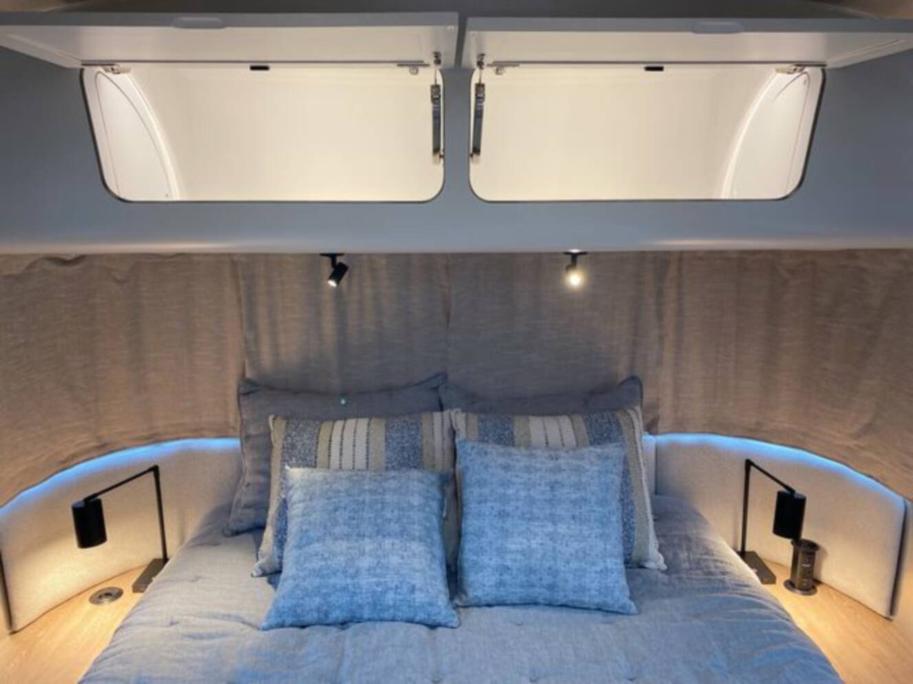 A photo of this 2024 Airstream Pottery Barn 28RBQ
